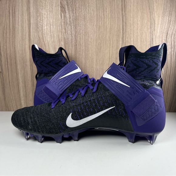 Nike Alpha Menace Elite 2 Flyknit Football Cleats BV2077-011 Men’s Size 14 - Picture 4 of 10